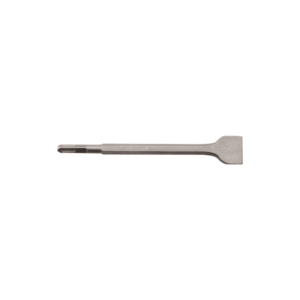 A square shank alloy chisel for concrete demolition, featuring a metallic shaft with a wide, flat blade designed for heavy-duty use.