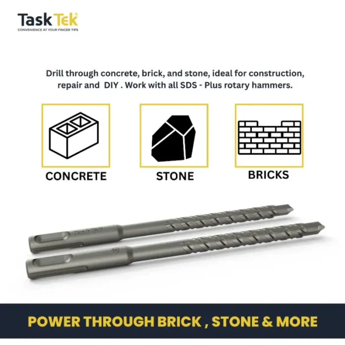 sds plus masonry drill bits concrete brick stone multiple sizes heavy duty