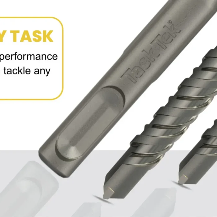 High-performance TaskTek drill bits for wood, metal, and masonry